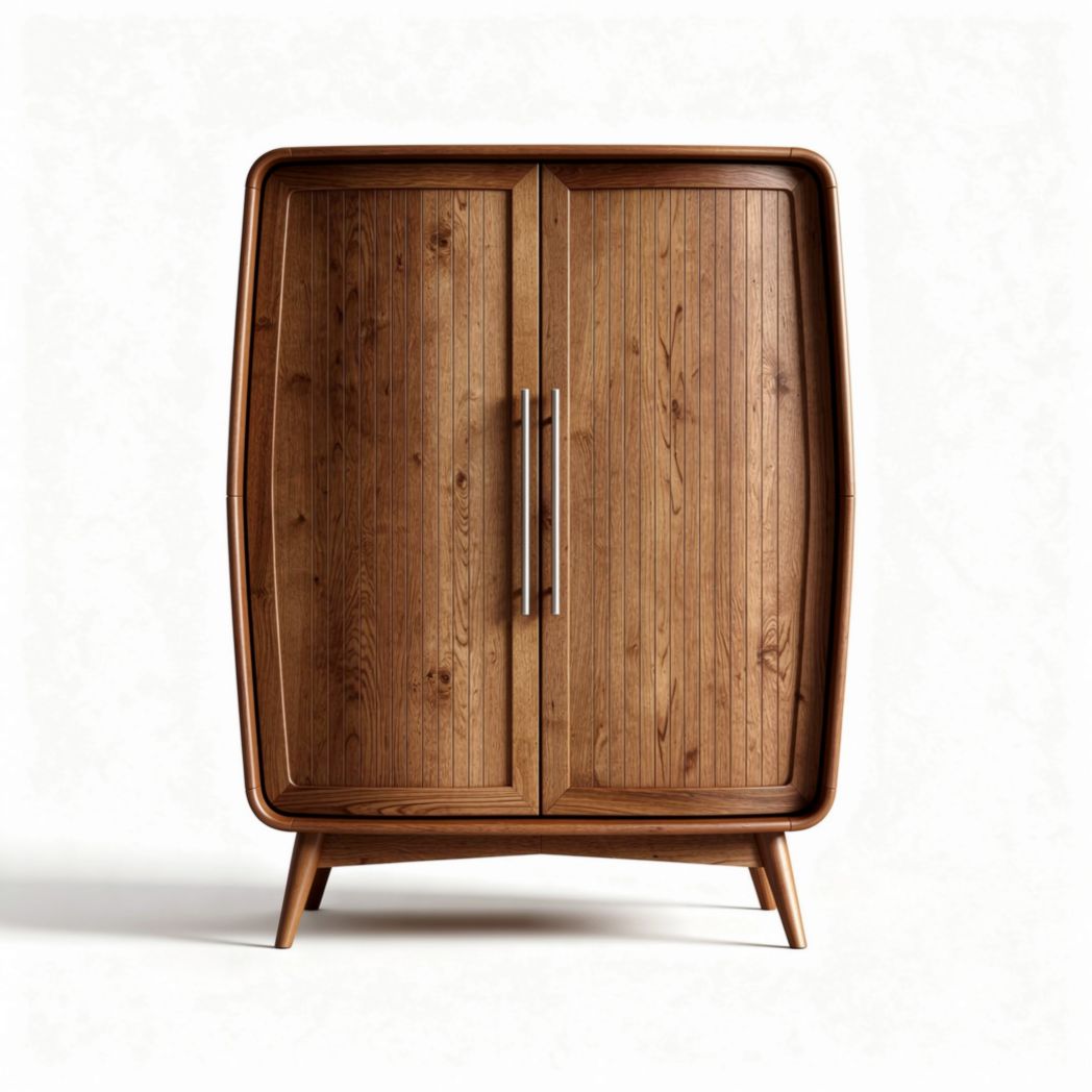 Armoire en bois de pin couleur chêne 80 x 40 x 100cm pour rangement