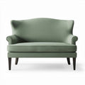 Canapé en tissu vert clair 150 x 75 x 85 cm avec pieds en bois